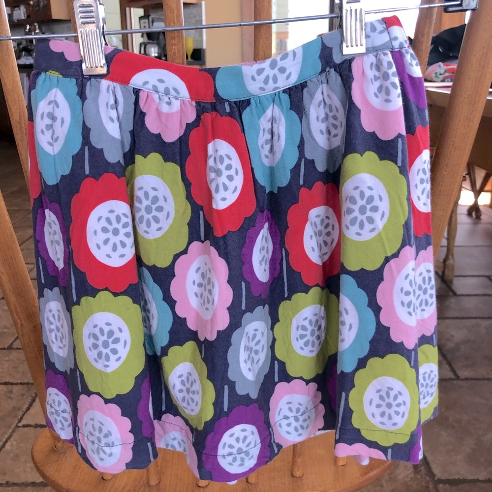 Mini Boden brand girls floral print skirt